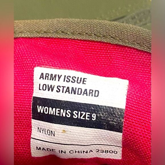 Sea Vees Army Issue Low Std Womens Sz 9 Olive Nylon Lace Up Shoes Sneakers - Picture 14 of 15